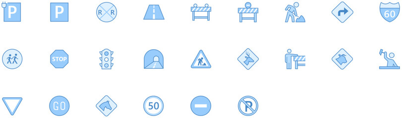 Set of Road Signs icons