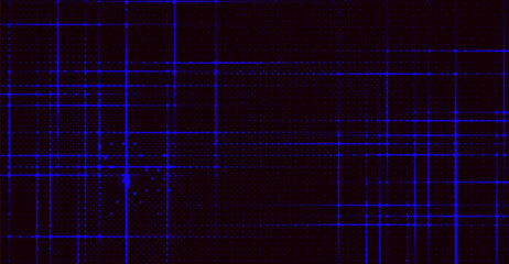 Striking Blue Grid on Dark Backdrop: Modern Digital Pattern, Abstract Geometric Design, Futuristic Element, High-Tech Visualization, Data Network, Coding Blueprint, Virtual Realm