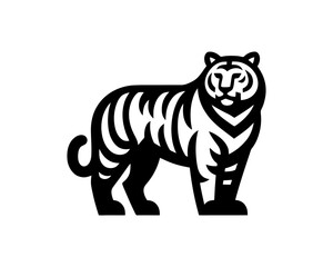 Clean Full Body Tiger Silhouette Icon