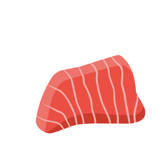 Vector Illustration Of Raw Tuna Meat 