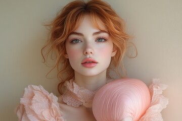 Illustration of Tongue Issues by Woman Highlighting Symptoms and Disorders of Oral Health