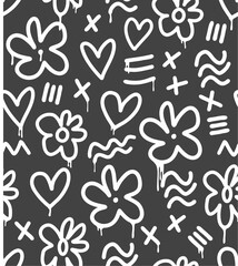 flower heart linia drop graff...