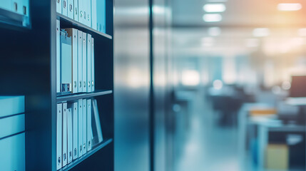 Abstract blurred office interior room. blurry working space with defocused effect. use for background or backdrop in business concept