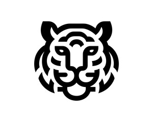 Geometric Tiger Face Vector Logo for Modern Branding