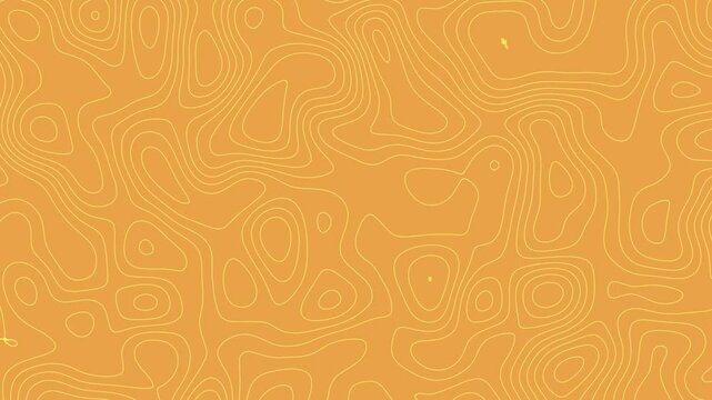 Abstract topographic map with yellow lines, suitable for creating geographic illustrations, educational materials, and science related designs.