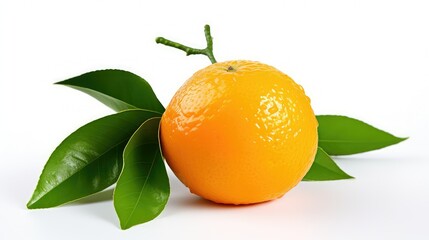orange mandarins white background