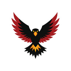 eagle with red wings