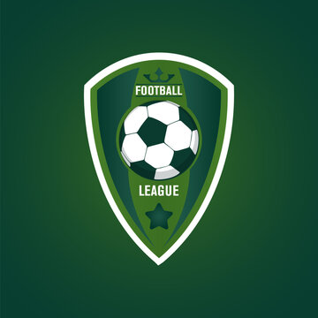 Fototapeta Green Shield Football League Logo