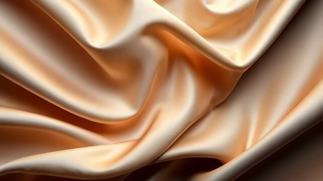Peach Silk Drapery: Luxurious Fabric Texture