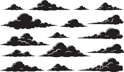 Minimal Cloud Icon Isolated on White Background