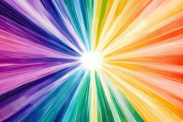 Obraz premium Radiant spectrum: colorful burst of light in abstract pattern