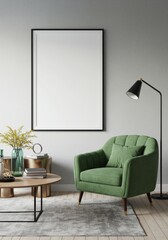 Modern Living Room Wall Art Mockup