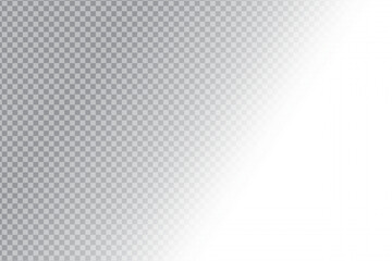 Diagonal gradient panel. Transparent fade square. Light angled shading. Vector checker background.