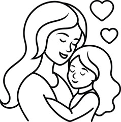 mother and daughter  icon for mothers day