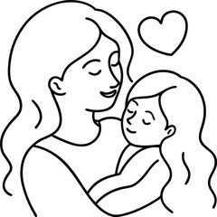 mother and baby  icon for mothers day