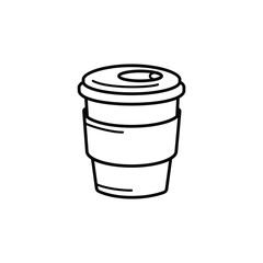 Takeout Coffee Cup Line Art