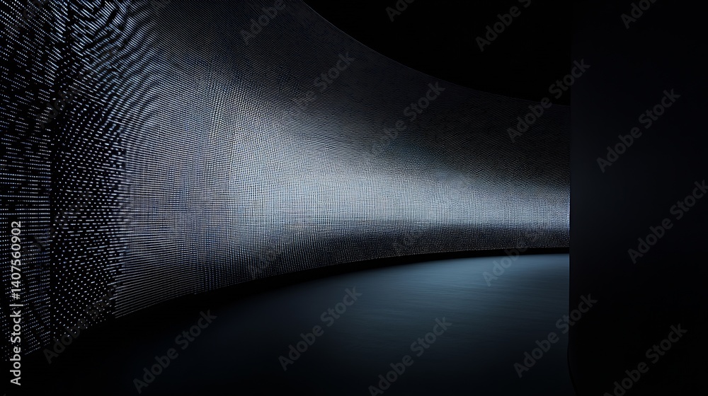 Poster Abstract Digital Display in a Modern Space with Gentle Gradients of Light and Dark : Generative AI
