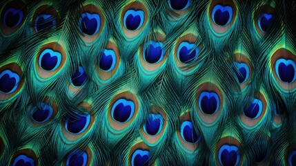 Obraz premium iridescent blue peacock feather