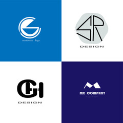 Premium logo design letter name text symbol vectors