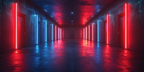 2025 Election Voting Theme 3D Illustration Red and Blue Contrast