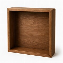 wooden box isolated on white