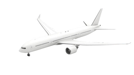 Professional Airplane Model Isolated on White Background for Aviation Design Projects