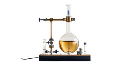 Professional Bunsen Burner Isolated on White Background for Laboratory Experiments