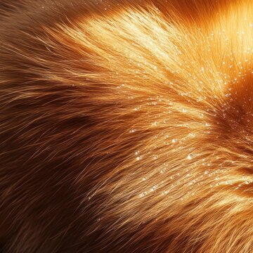 Close-up of  Dog Fur with Dust