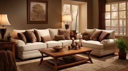 pillows brown accents