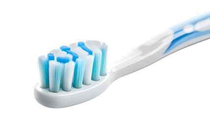 Professional Toothbrush with Toothpaste on White Background for Dental Care Marketing