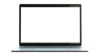 Fototapeta premium Professional Laptop Mockup with Transparent Screen Front View Isolated