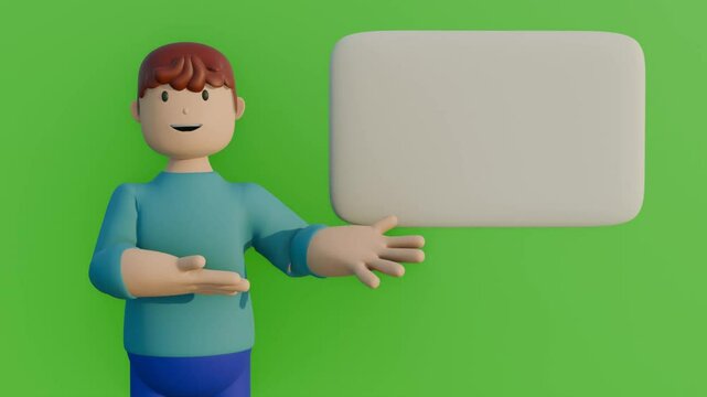 Presenting man intro animation