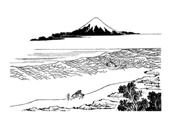 線画の武州玉川