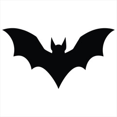 Bat silhouette vector isolated on white background