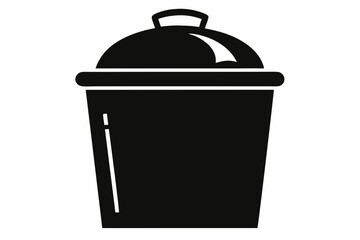 compost bin silhouette vector illustration black