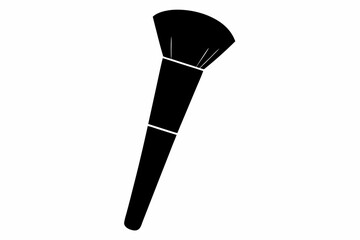 makeup brush large silhouette vector illustration