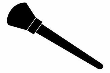 makeup brush large silhouette vector illustration