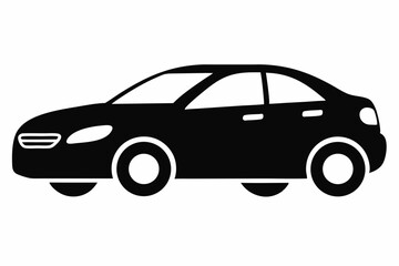 rental car icon silhouette vector illustration