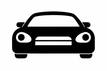 Obraz premium rental car icon silhouette vector illustration