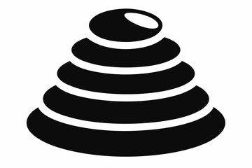 stacking rings toy silhouette vector illustration