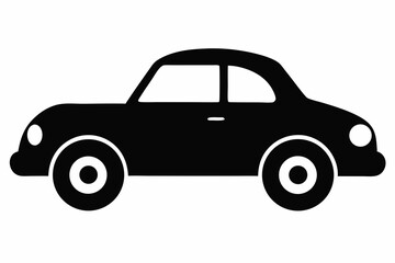 toy car side view silhouette vector illustration