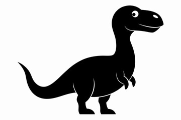 toy dinosaur standing silhouette vector illustration
