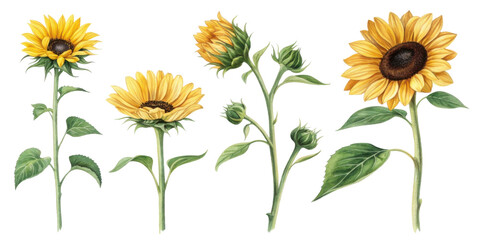 Sunflowers bloom beautifully showcasing vibrant yellow petals and rich brown centers, symbolizing warmth and joy in nature garden