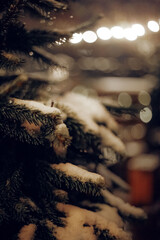 Winter fair in the evening