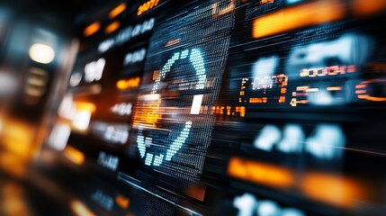 Dynamic Circular Graph Interface with Bright Digital Elements and Speed Effect : Generative AI