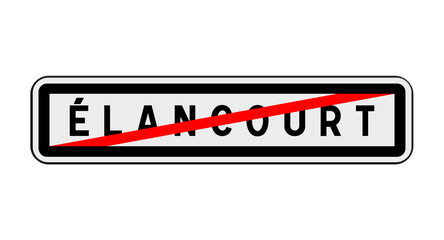Panneau de sortie d'Élancourt, Yvelines, Île-de-France