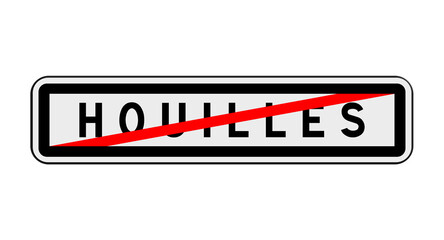 Panneau de sortie de Houilles, Yvelines, Île-de-France