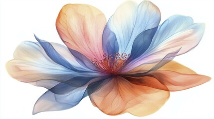 Translucent Flower Blossom in Pastel Colors