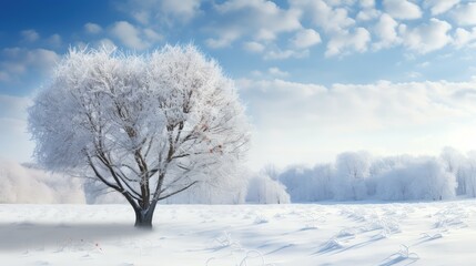 Obraz premium hewinter tree with heart