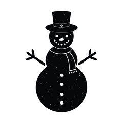 snowman with a cane